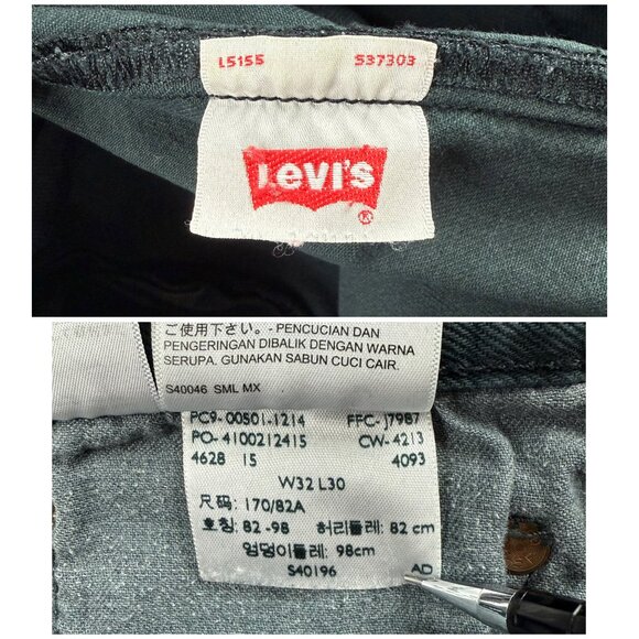 Levis 501 Jeans Men 32x30 Pant Grey Blue Straight Fit Button Fly Denim Vintage 1 - Picture 4 of 12